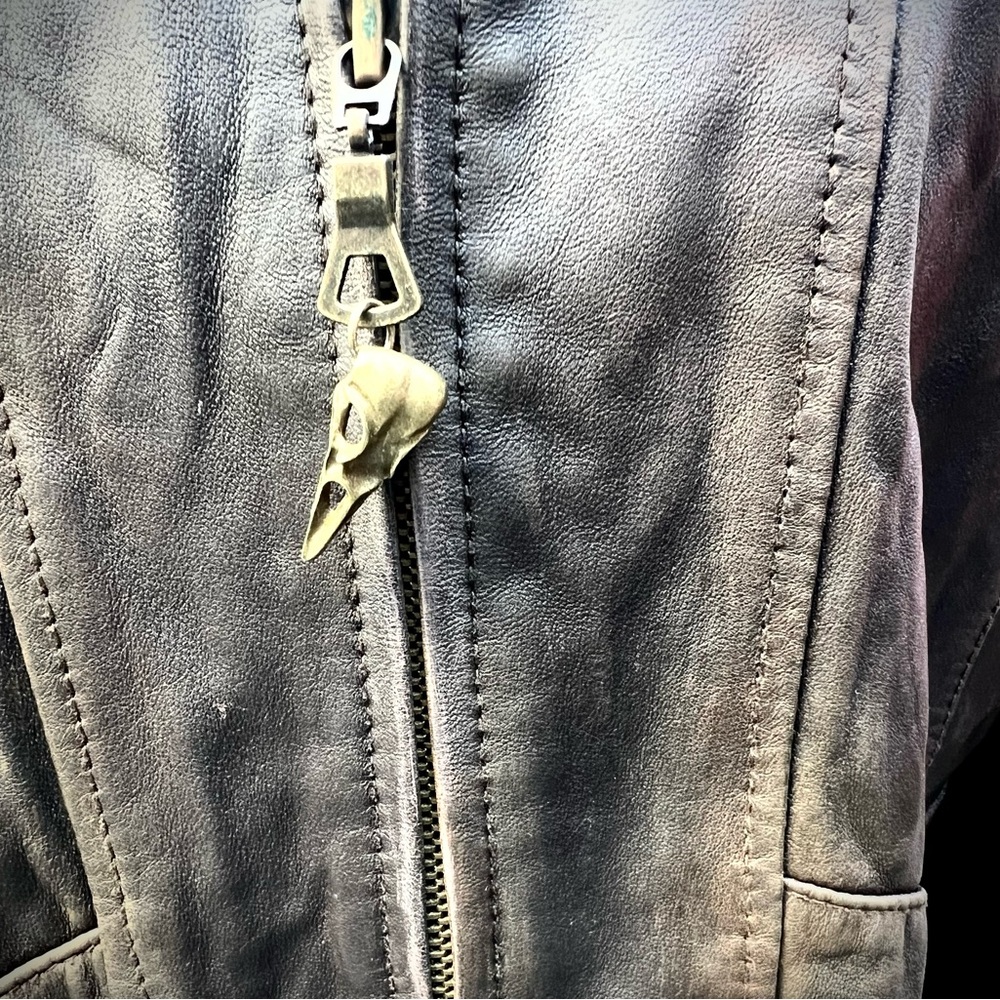 Vintage Lamb Leather Bomber Jacket Anorak Large-XL - Picture 9 of 16